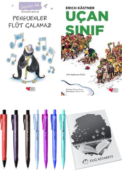 Uçan Sınıf ve Penguenler Flüt Çalamaz 2li Set