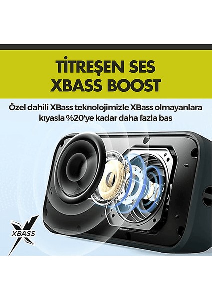 Trıbıt Stormbox Flow 25W 30 Saat Oynatma Süresi IP67 Su Geçirmez Powerbank Özellikli Taşınabilir Bluetooth Hoparlör