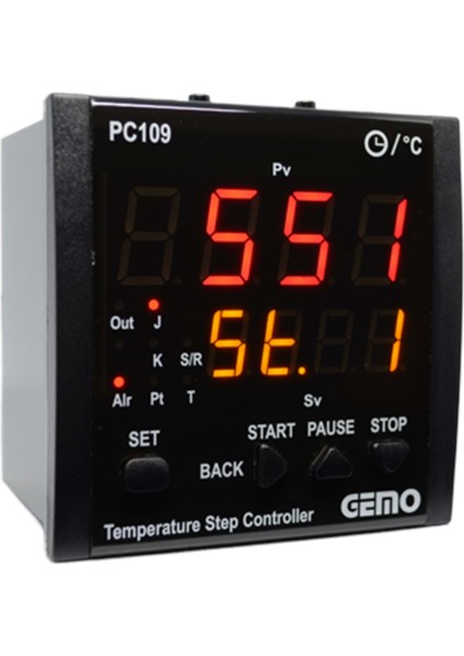 PC109-230VAC-R (100..240 Vac 96 x 96 Röle Adım Isı Kontrol)