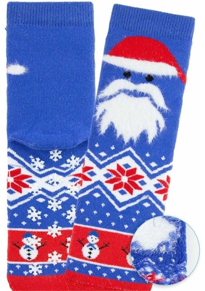 Noel Baba Desenli Havlu Çocuk Çorap ONL-02268