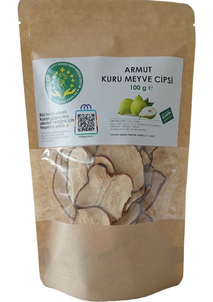 Armut Kuru Meyve Cipsi 100 gr