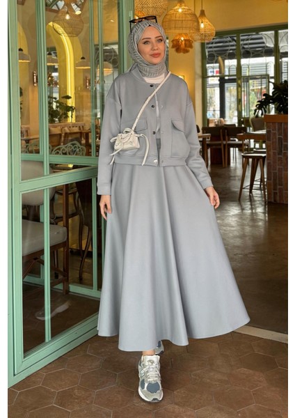 Scuba Bomber Ceket Gri