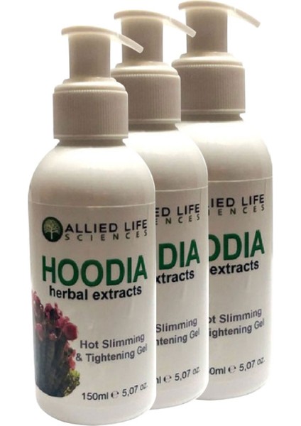 Sciences Hoodia Herbal Extracts Hot Slimming & Tightening 150 ml x 3 adet