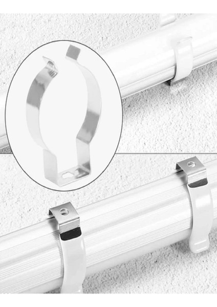 T8 LED Ampuller U Klipler Tutucu Floresan Tüp Lamba Braketi 100 Adet
