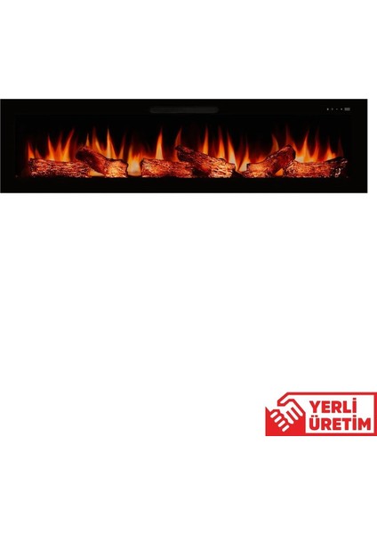Masta 160 Cam Çerçeveli Elektrikli Şömine - Isıtıcısız, Sınırsız Renkli (Rgb), Kumandalı