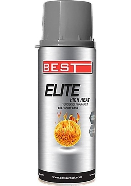 Elite 300C Isıya Dayanıklı Siyah Sprey Boya 400 ml