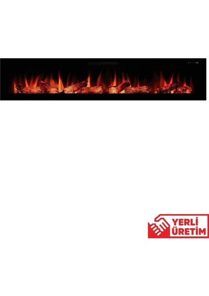 Masta 200 Cam Çerçeveli Elektrikli Şömine - Isıtıcısız, Sınırsız Renkli (Rgb), Kumandalı