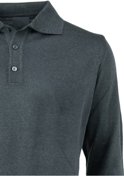 Erkek Yünlü Dokuma Kazak Cepsiz Polo Yaka Düz Renk Klasik Model Rahat Kesim Tam Kalıp