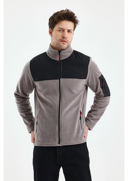 Erkek Tam Fermuarlı Parçalı Spor Polar Ceket fırsatları