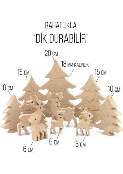 Yılbaşı Dekor Ağacı, Süs, Noel, Kutlama Ürünleri, Çam Ağacı ve Geyik Seti fiyatları