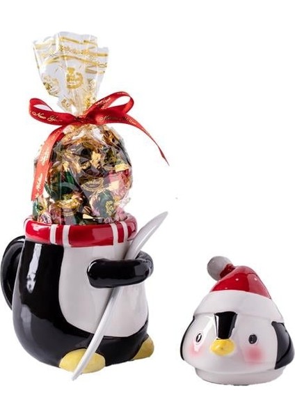 Yılbaşı Özel Çikolatalı Karamel Şeker- Penguen Kupa