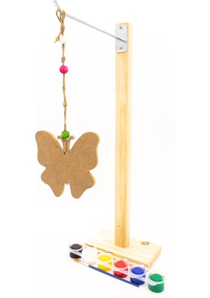 Kelebek Sarkaç Takımı. Duvar Süsü Oda Süsü Balkon Yazlık Dekoru. Ahşap Boyama Etkinliği