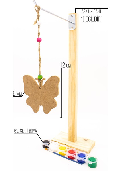 Kelebek Sarkaç Takımı. Duvar Süsü Oda Süsü Balkon Yazlık Dekoru. Ahşap Boyama Etkinliği fiyatları