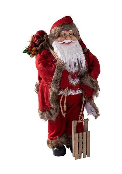 Yılbaşı Aksesuarı Kızak Tutan Noel Baba Kırmızı 60 cm 103604