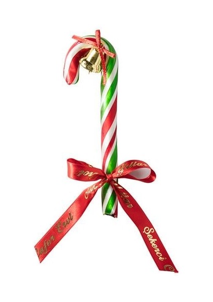 Yılbaşı Özel Baston Şeker - Çanlı Küçük Boy 10 Adet