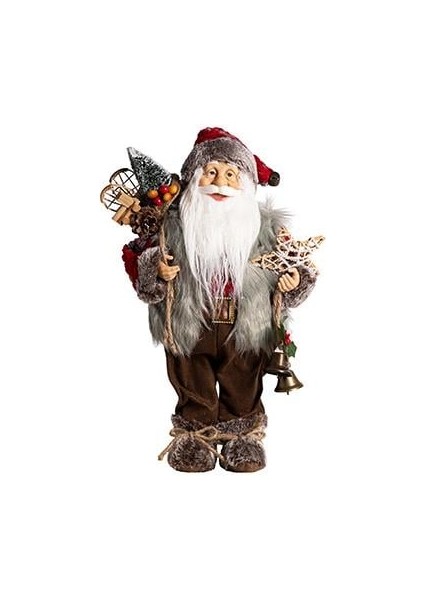 Yılbaşı Aksesuarı - Elinde Yıldız Olan Noel Baba Oyuncak - 40 cm 880029