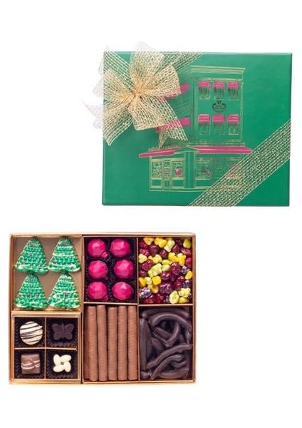 Yılbaşı Özel Orta Set - Yeşil Bölmeli Kutu fiyatları