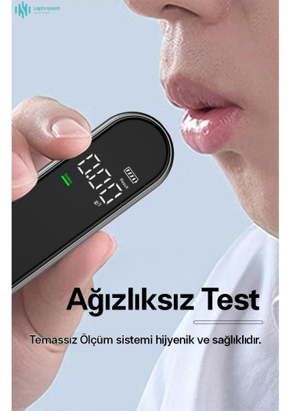 J2 Yeni Promil Ölçer Portatif Temassız Tasarım Dijital LCD Promil Ölçer Alkolmetre Alkol Ölçüm Cihazı