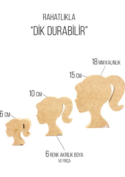 Barbi Takım Dik Durabilen Ahşap Figür Oyuncak .okul Öncesi Etkinlik. Çocuklar Için Ahşap Boyama fiyatları