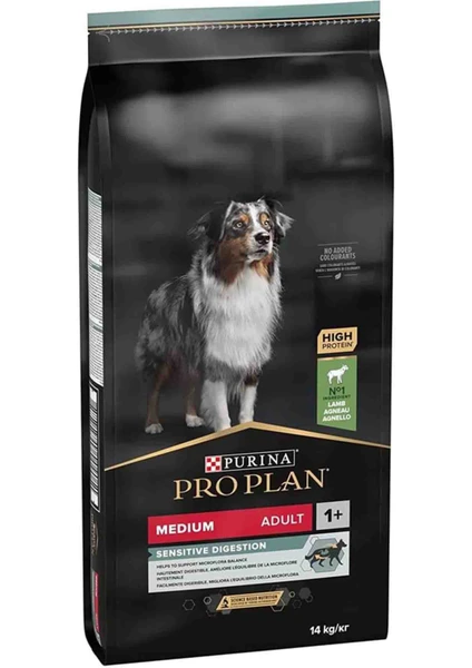 Pro Plan Medium Adult Sensitive Digestion Kuzulu Orta Irk Yetişkin Köpek Maması 3 x 1 kg Açık Paket