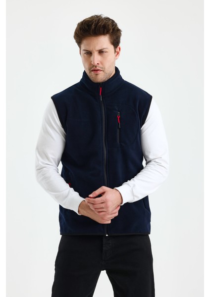 Erkek Tam Fermuarlı Spor Polar Yelek modelleri