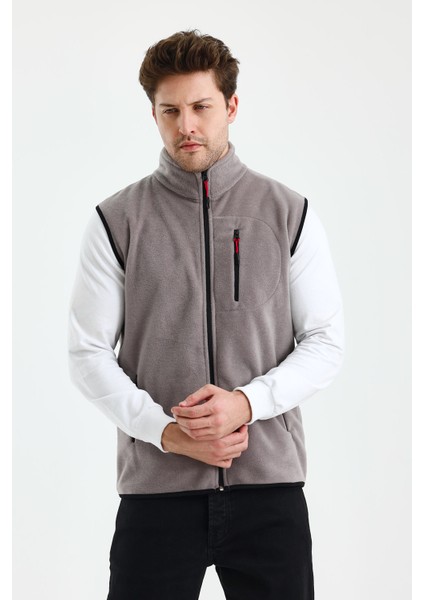 Erkek Tam Fermuarlı Spor Polar Yelek modelleri