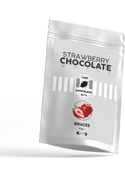 Beyaz Çikolatalı Çilek Draje 90 gr