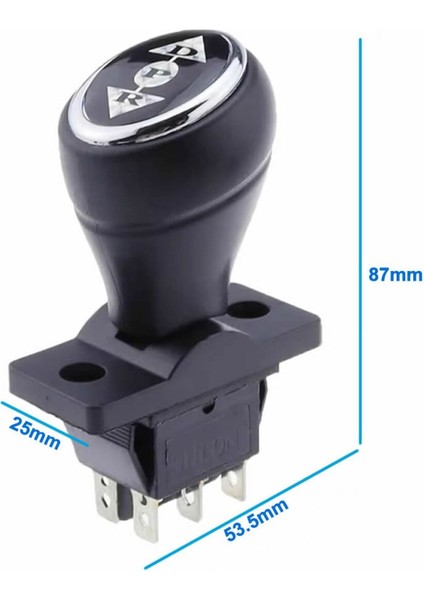 Joystick Kcd4 Anahtar Latch Siyah Ileri Geri Vites Kolu 16A 250V Akülü Çocuk Arabası Vinç