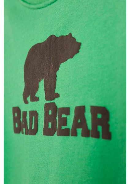 Logo Crewneck Kids Green Yeşil Baskılı Çocuk Sweatshirt fiyatları