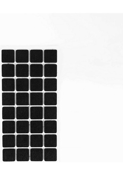 Kendinden Yapışkanlı Kare Keçe 25 mm x 25 mm Siyah 32 Parça