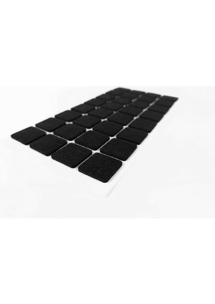 Kendinden Yapışkanlı Kare Keçe 25 mm x 25 mm Siyah 32 Parça