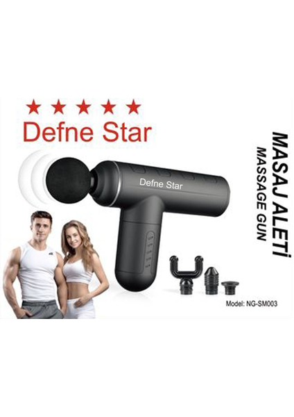 Defne Star Darbeli Titreşimli Şarjlı Sporcu Masaj Tabancası