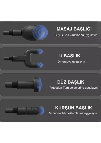 Defne Star Darbeli Titreşimli Şarjlı Sporcu Masaj Tabancası