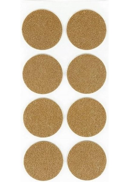 Kendinden Yapışkanlı Yuvarlak Keçe 50 mm Kahverengi 8 Parça