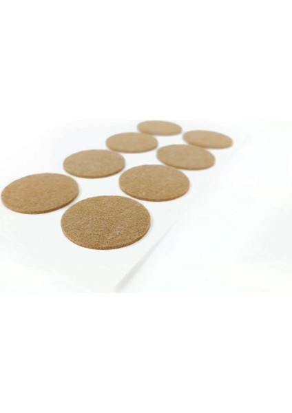 Kendinden Yapışkanlı Yuvarlak Keçe 50 mm Kahverengi 8 Parça