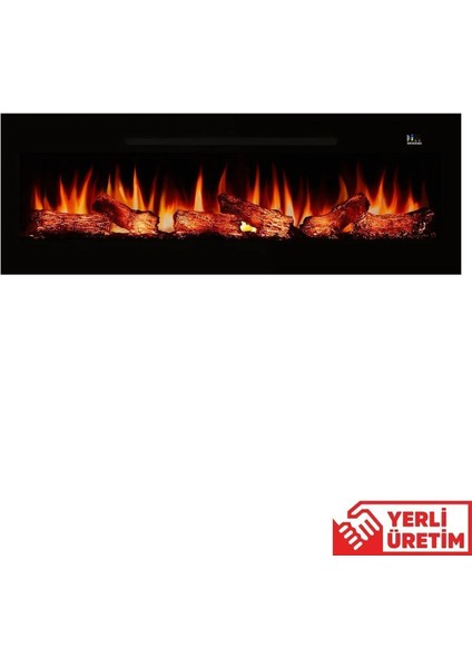Pagla 160 Cam Çerçeveli Elektrikli Şömine - Isıtıcılı, Sınırsız Renkli (Rgb), Kumandalı