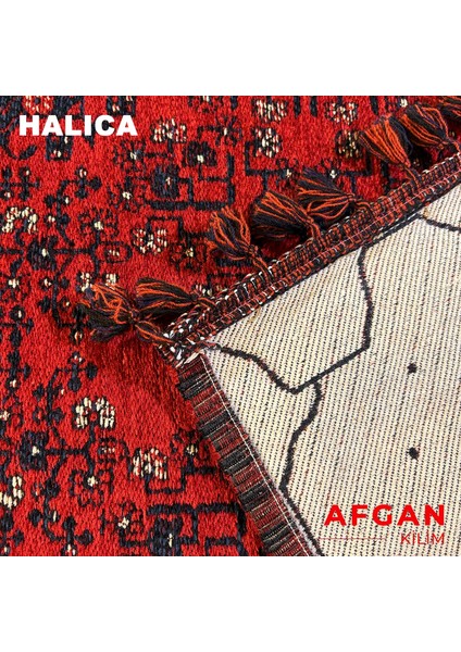 Arven 03 Afgan Dekoratif Etnik Kaymaz Taban Şönil Kilim 135X190 cm fırsatları