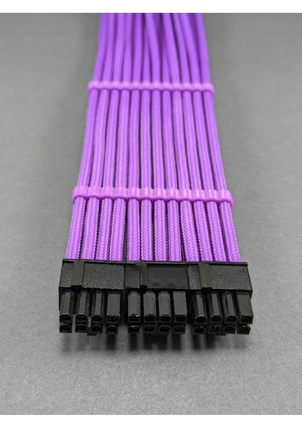 Rtx 8+8+8 Pin VGA (E.kartı) Uzatma - Mor Sleeved