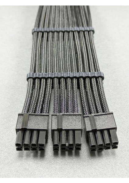 Rtx 8+8+8 Pin VGA (E.kartı) Uzatma - Siyah Sleeved