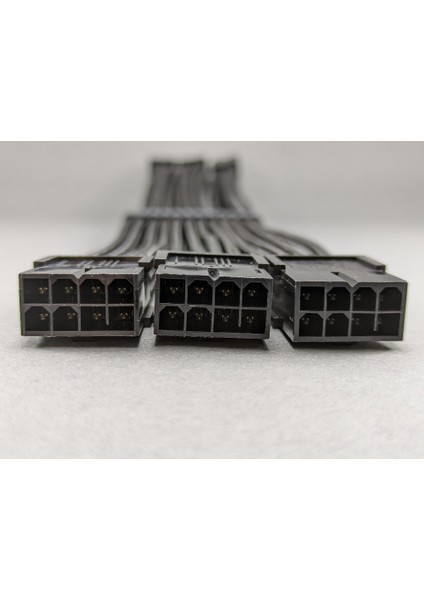 Rtx 8+8+8 Pin VGA (E.kartı) Uzatma - Siyah Sleeved