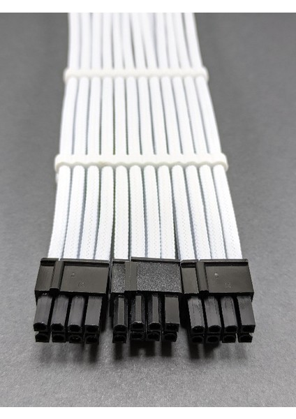 Rtx 8+8+8 Pin VGA (E.kartı) Uzatma - Beyaz Sleeved