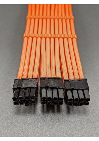 Rtx 8+8+8 Pin VGA (E.kartı) Uzatma - Uv Turuncu Sleeved