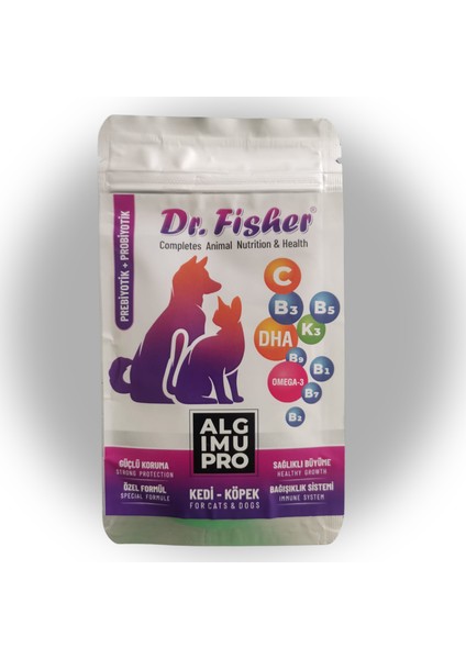 Alg Imu Pro -- Güçlü Omega-3 Probiyotik Desteği - Kedi Dostu 15GR x 10 Adet