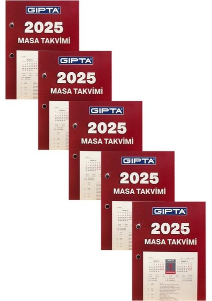 2025 Blok Masa Takvimi 10X13 cm 5 Adet