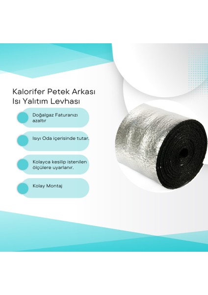 Petek Radyatör Arkası Isı Yalıtım Folyosu (5 Adet)
