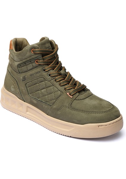 Erkek Haki Deri Sneaker Bot 3K1SB17001