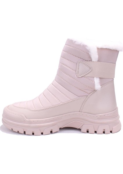 DZA07-627589 Bej Günlük Düztopuk Kadın Bot modelleri