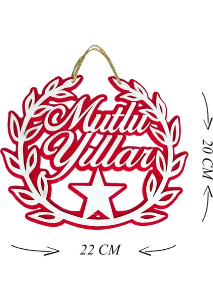 Mutlu Yıllar Kapı Ve Duvar Süsü - Yılbaşına Özel Keçeden Dekoratif Yazı fırsatları