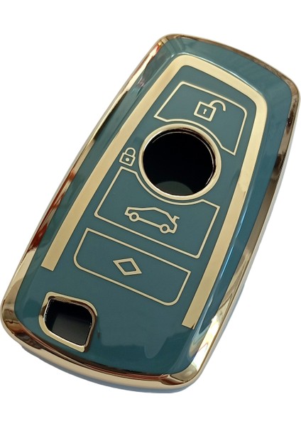 Bmw F Serisi Cas4 Smart Anahtar Kumanda Kılıfı Oto Anahtarlık Gri Gold fiyatları