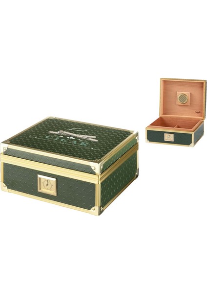 Metal Kaplama Alu Green Humidor 40 Lık